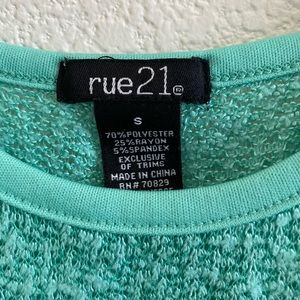 Teal knit top